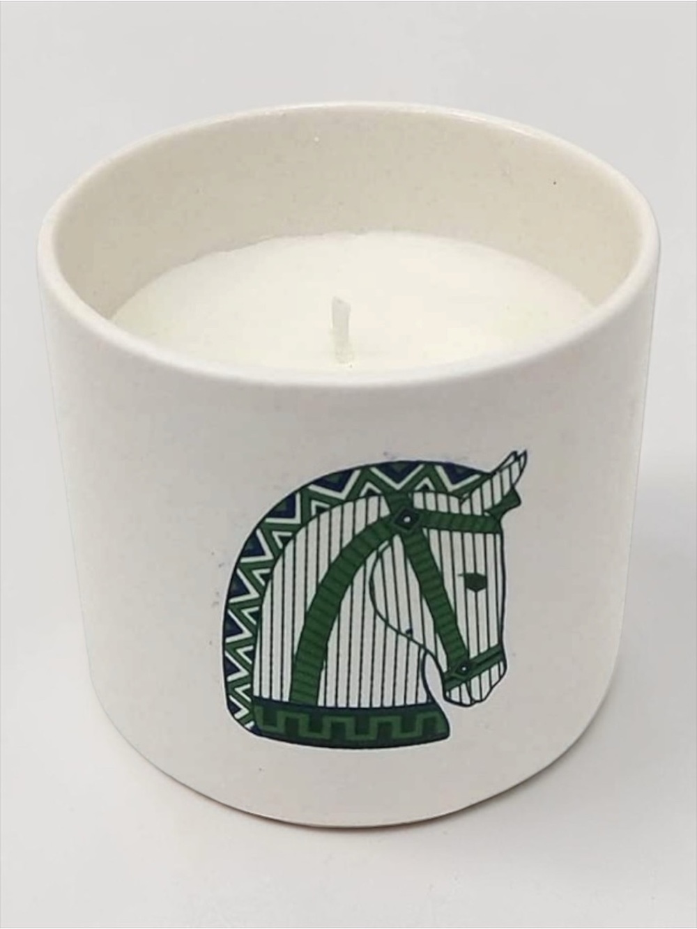 Jonathan Adler Greek Horse Ceramic Candle Champagne Scent NWT Home Decor
